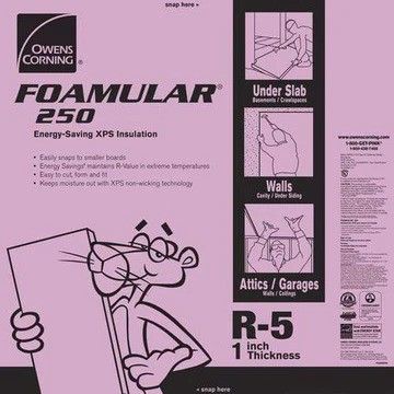 لوح العزل المضاد للكهرباء الساخنة Owens Corning FOAMULAR 250 XPS - جميع المقاسات